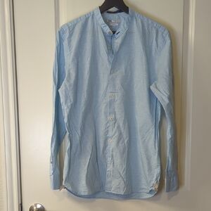 Zara Men's Sky Blue Casual Button Down Shirt